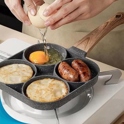 Panela 4 Partição Antiaderente Panquecas E Ovos Com Garantia - ZONNE Imagem de Panela 4 Partição Antiaderente Panquecas E Ovos Com Garantia