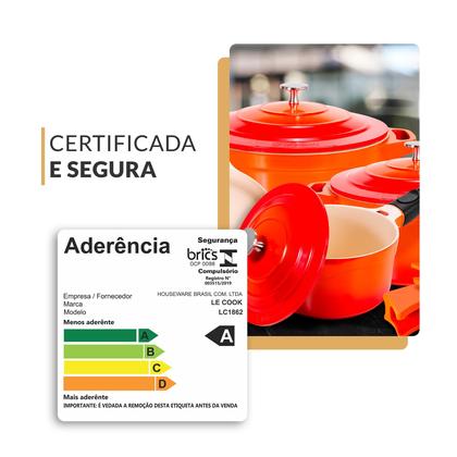 Imagem de Panela Antiaderen Revestimento Cerâmico 18cm Laranja Le Cook