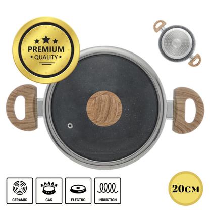 Imagem de Panela Caçarola Antiaderente Cerâmica 20cm Cooktop Fogão Indução Wolff Avulsa