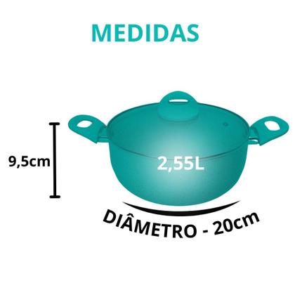 Imagem de Panela Caçarola Cerâmica Antiaderente Ibiza Vanilla 20cm
