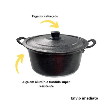 Imagem de Panela Caçarola De Alumínio N26 28 30 Linha Hotel 3 Peças