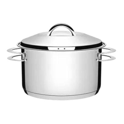 Imagem de Panela Caçarola Funda Tramontina Cooktop Fogão Indução Aço Inox Fundo Triplo Avulsa Solar 20cm 3,6 Litros