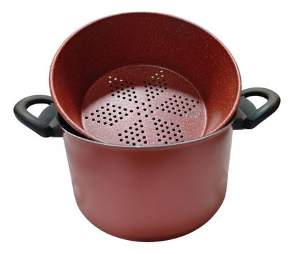 Imagem de Panela Caçarola Vapor Cuscuzeiro Antiaderente Tampa Vidro