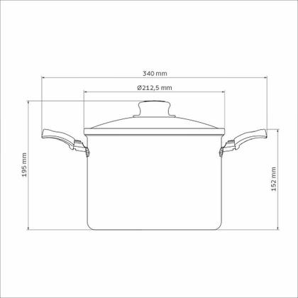 Imagem de Panela Caldeirão Tramontina Turim 20cm Chumbo Alumínio Antiaderente Starflon Max Tramontina