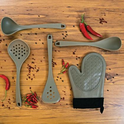Imagem de Panela Cerâmica Laranja 18cm 2l Utensílio Silicone Le Cook