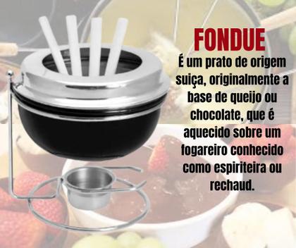 Imagem de  Panela Conjunto Para Fondue Fundizeira Em Alumínio Kit Fondue Salgado e Doce Completo 7 Peças