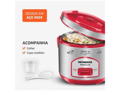 Imagem de Panela de Arroz Elétrica 6 Xícaras Mondial Premium PE-45-6X