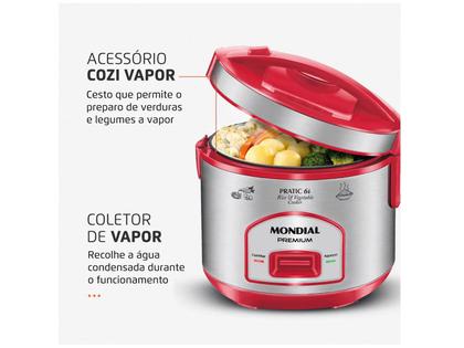 Imagem de Panela de Arroz Elétrica 6 Xícaras Mondial Premium PE-45-6X