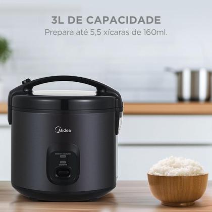 Imagem de Panela De Arroz Elétrica Midea 3 Litros Preta PAE30P1 110V