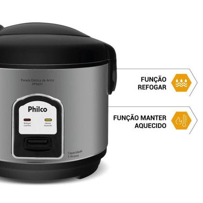 Imagem de Panela De Arroz Elétrica Philco 5 Xícaras 1,6L PPAE01 220V