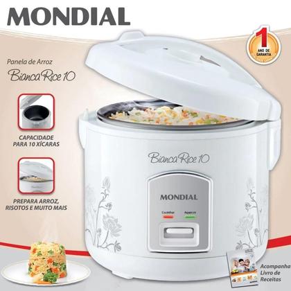 Imagem de Panela de Arroz Mondial Bianca Rice 10 700W Branca 127V