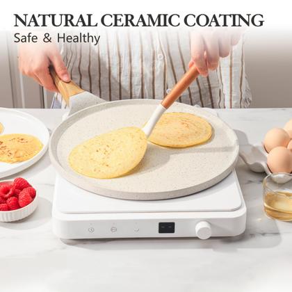 Imagem de Panela de crepe SENSARTE antiaderente de 26 cm com revestimento cerâmico espalhador