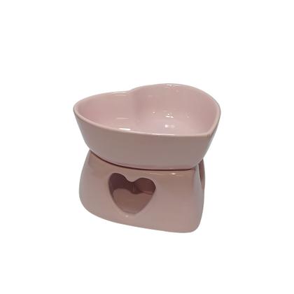 Imagem de Panela de Fondue Coração com Porta Vela de Porcelana