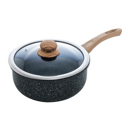 Imagem de Panela de Indução com Tampa de Vidro 16cm Granilite Preta