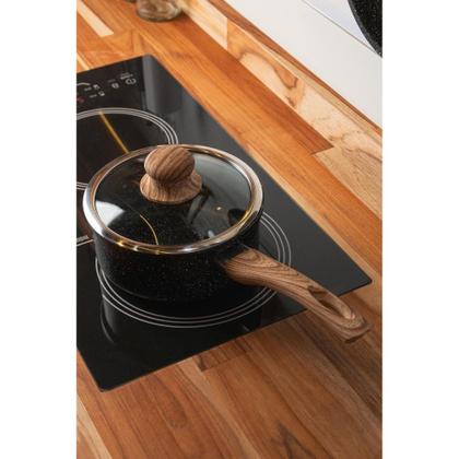 Imagem de Panela de Indução com Tampa de Vidro 16cm Granilite Preta