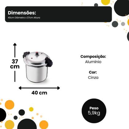 Imagem de Panela de Pressão 20 litros Profissional com Fechamento Externo