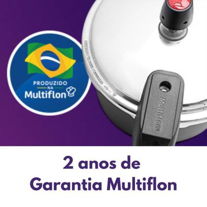 Imagem de Panela de Pressão 3 Litros Antiaderente com Fechamento Externo e Concha Nylon Multiflon