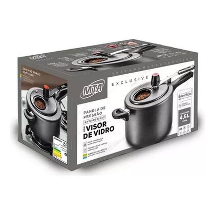 Imagem de Panela de Pressão 4.5L com Visor 6002 Grafite - MTA
