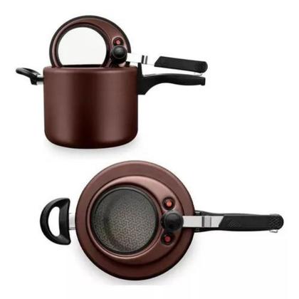 Imagem de Panela De Pressão 4,5 Litros Visor Grande Chocolate Mta