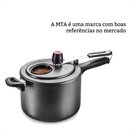 Imagem de Panela De Pressão 4,5L Antiaderente Grafite Com Visor de Vidro Antiaderente MTA - 6000