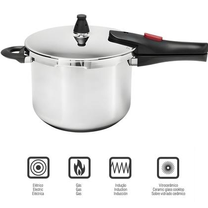Imagem de Panela De Pressão 4L Ultra Brinox Fundo Triplo Segurança