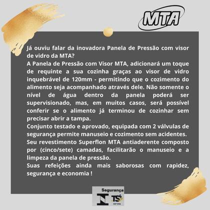 Imagem de Panela de Pressão 6 Litros Grafite com Visor de Vidro Antiaderente MTA