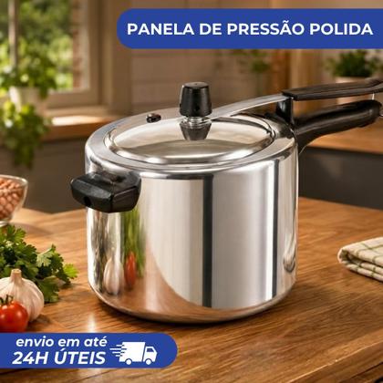 Imagem de Panela De Pressão 7L Polida Esquentadinha de Alumínio