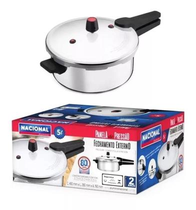 Imagem de Panela De Pressão Aluminio Nacional 5l Fechamento Externo