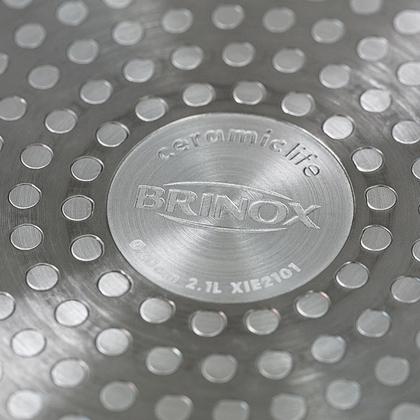 Imagem de Panela de Pressão Brinox 5,4 L Antiaderente Ceramic Life Pressure com Indução Vermelho Borgonha