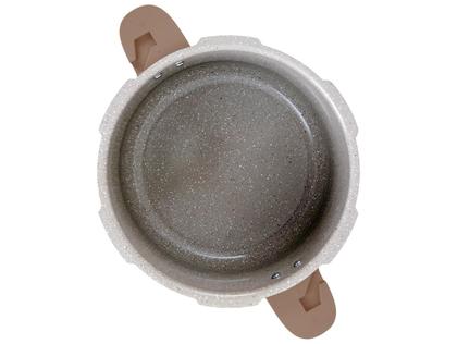 Imagem de Panela de Pressão Brinox 5,4L Indução Bege Pressure Mocha Mousse