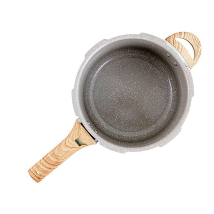 Imagem de Panela de Pressão Brinox Ceramic Life 4,2L Areia Indução 4 Válvulas Segurança