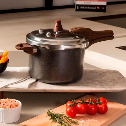 Imagem de Panela De Pressão Brinox Ceramic Life Granito 4,2l Indução