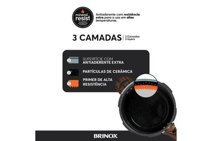 Imagem de Panela de Pressão Brinox Pressure 4,2 Litros com Revestimento Antiaderente Ceramic Life e Fundo de Indução