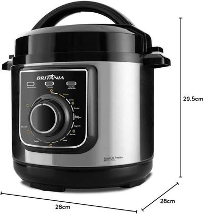 Imagem de Panela de Pressão Britânia Multifuncional 3L BPP01PI 127V