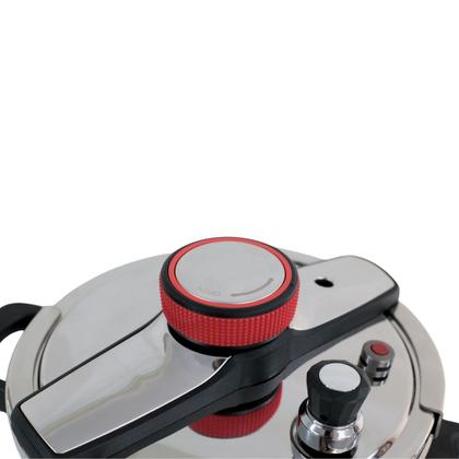 Imagem de Panela De Pressão De Aço Inoxidável Com Tampa Easy Lock 6 Litros
