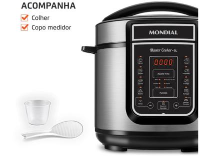 Imagem de Panela de Pressão Digital Mondial 5 Litros PE38