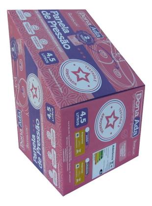 Imagem de Panela De Pressão Dona Ada By Patolux Craquelado Preto 4,5L