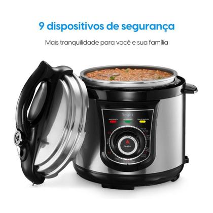 Imagem de Panela De Pressão Elétrica - 10 Funções Timer Trava De Segurança 840W 110V