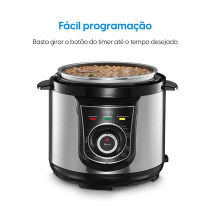 Imagem de Panela De Pressão Elétrica - 10 Funções Timer Trava De Segurança 840W 110V