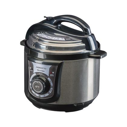Imagem de Panela de Pressão Elétrica 4 Litros 110V Multifuncional 800W Timer Feijão Sopa Carne Agratto Pe 127