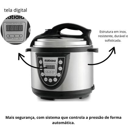 Imagem de Panela de Pressão Eletrica 5L 900W Inox - Itatiaia