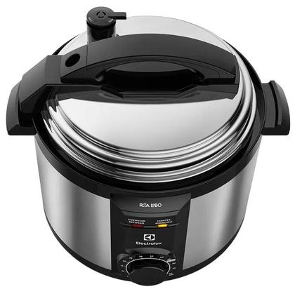 Imagem de Panela de Pressao Eletrica 5L Electrolux 900W Antiaderente Inox Preta 220V