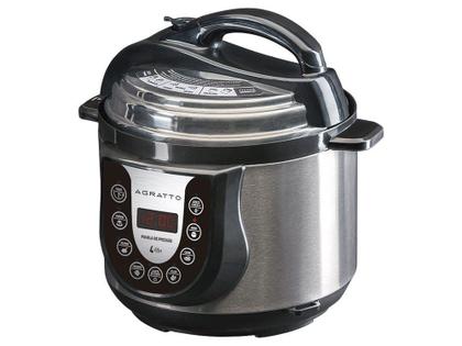 Imagem de Panela de Pressão Elétrica Agratto PED-01 4L 800W - Timer Controle de Temperatura Preta