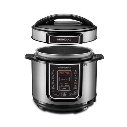 Imagem de Panela de Pressão Elétrica Digital 5L Mondial 220V 900W Preto/Inox - PE-38