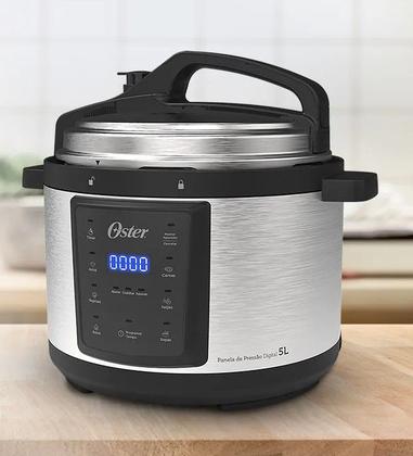 Imagem de Panela de Pressão Elétrica Digital Opan920 Oster 5L 9 Sistemas Inox