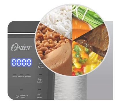 Imagem de Panela de Pressão Elétrica Digital Opan920 Oster 5L 9 Sistemas Inox