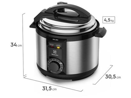 Imagem de Panela de Pressão Elétrica Electrolux PCE20 900W 5L Timer Controle de TemperaturaPanela de Pressão Elétrica 5L Elec