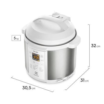 Imagem de Panela de Pressão Elétrica Electrolux por Rita Lobo 6L Branca Experience Digital (PCC21)