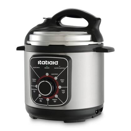 Imagem de Panela de Pressão Elétrica Essencial Itatiaia 3l 700w Inox com Preto 220v