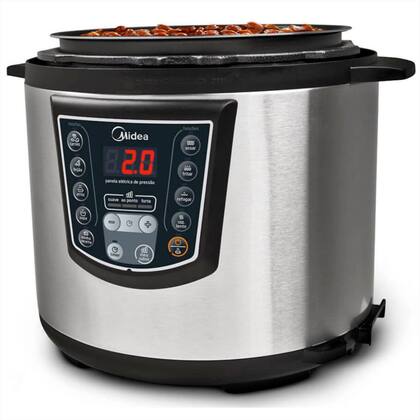 Imagem de Panela de Pressão Elétrica Inox Midea 6 Litros - Painel Digital, Timer e 6 funções - PPA72 -